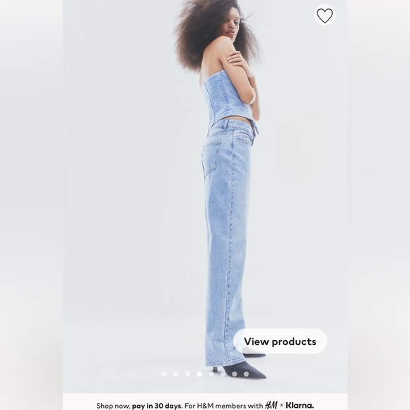 Rhinestone button denim - Picture 5 of 5